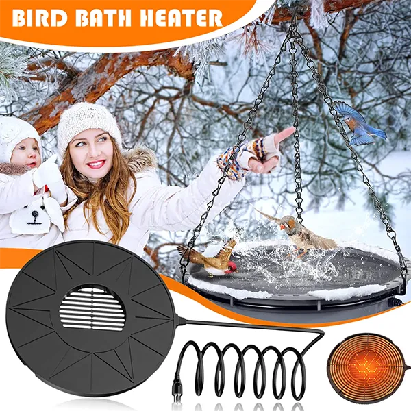 Loravia Heated Bird Bath – Electric Outdoor Bird Bath Heater for Winter