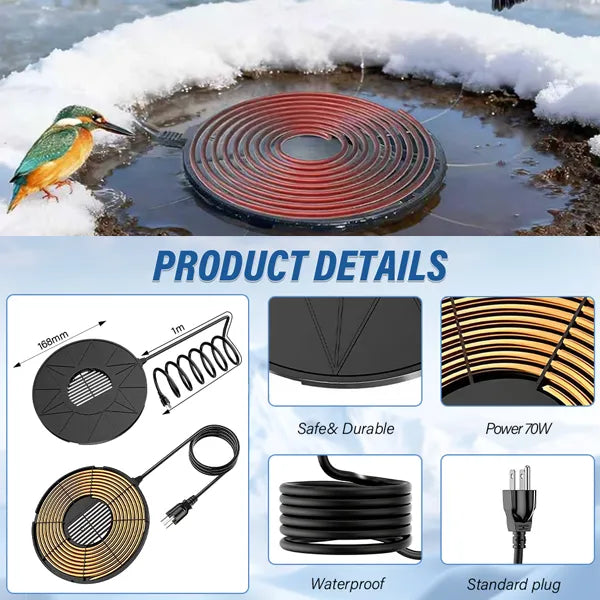 Loravia Heated Bird Bath – Electric Outdoor Bird Bath Heater for Winter