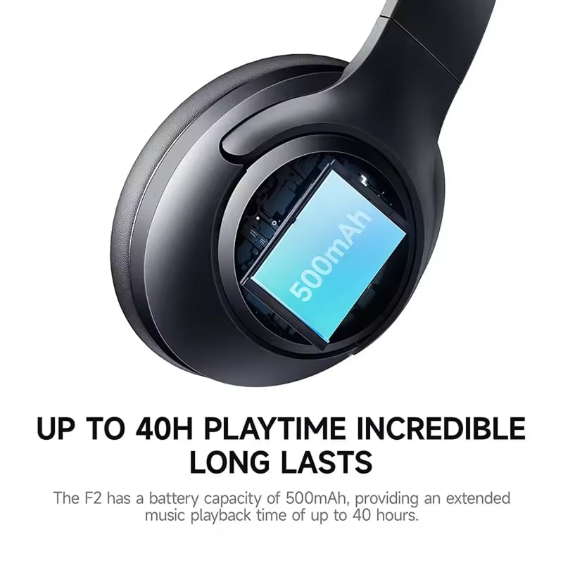 UniDamy Noise Cancelling Headphones – Wireless Bluetooth Over-Ear Headphones | Beige, Black & Pink