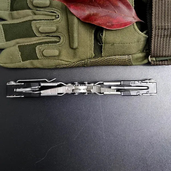 GalaTool PowerLitre 17-in-1 Multi-Tool – Stainless Steel, Stonewash Finish, 4.6oz Compact EDC