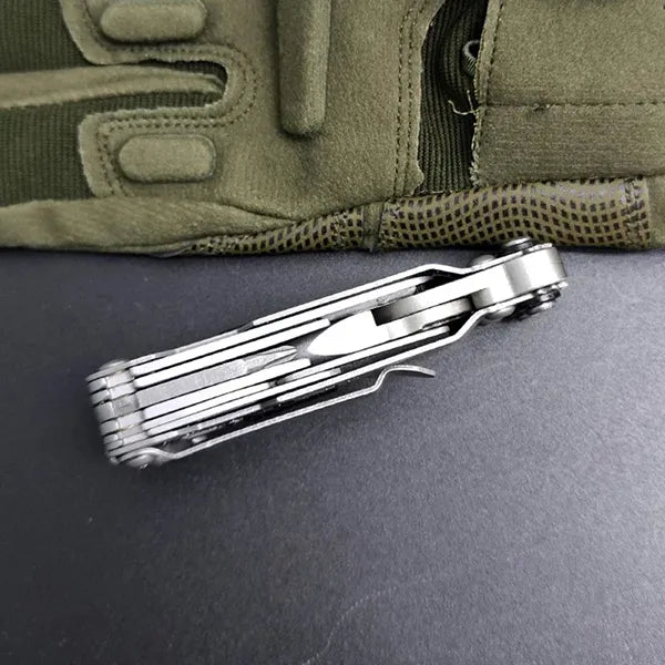GalaTool PowerLitre 17-in-1 Multi-Tool – Stainless Steel, Stonewash Finish, 4.6oz Compact EDC