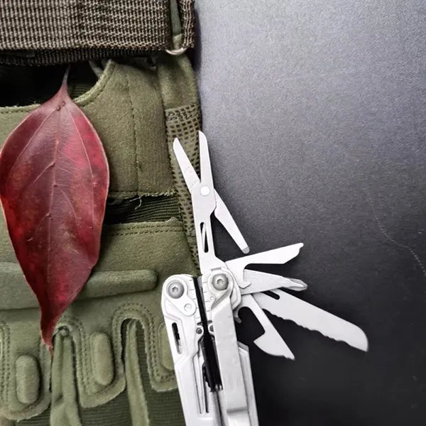 GalaTool PowerLitre 17-in-1 Multi-Tool – Stainless Steel, Stonewash Finish, 4.6oz Compact EDC