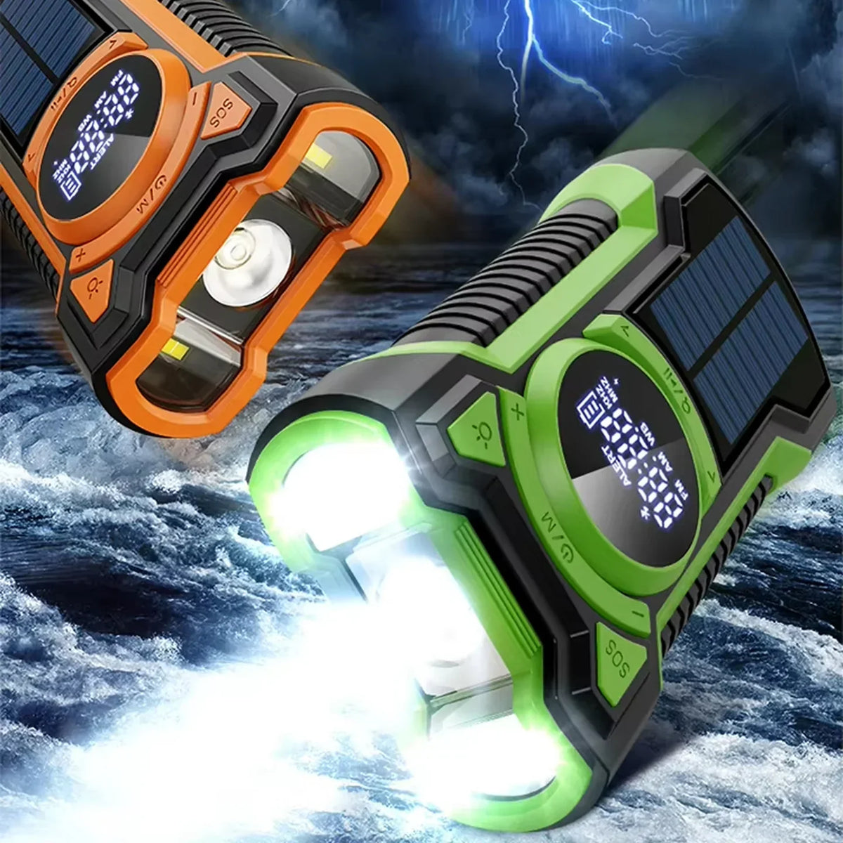DalyRad Emergency Radio – 5000mAh Solar Hand Crank Radio with Flashlight & SOS Alert