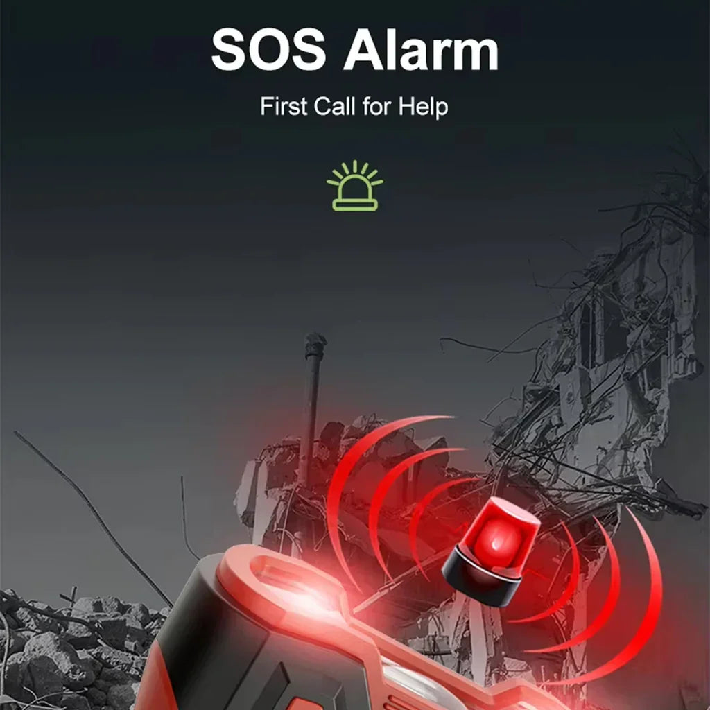 DalyRad Emergency Radio – 5000mAh Solar Hand Crank Radio with Flashlight & SOS Alert