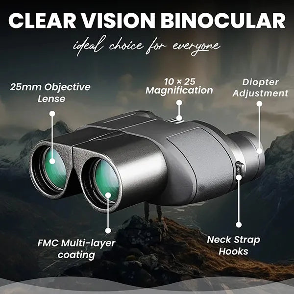 NamiScope Compact Binoculars – Lightweight High-Powered Binoculars for Hiking, Birdwatching & Travel