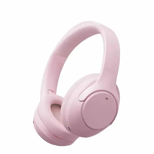 UniDamy Noise Cancelling Headphones – Wireless Bluetooth Over-Ear Headphones | Beige, Black & Pink